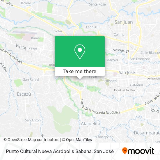 Punto Cultural Nueva Acrópolis Sabana map