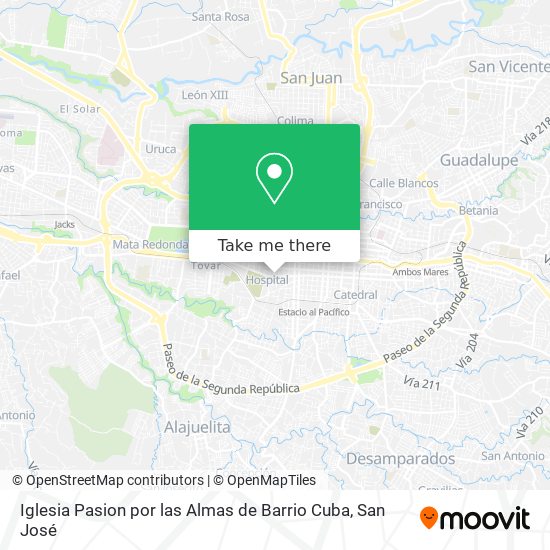 Iglesia Pasion por las Almas de Barrio Cuba map