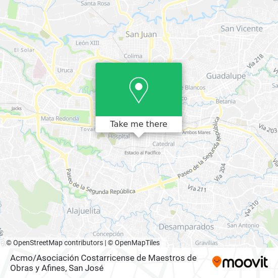 Acmo / Asociación Costarricense de Maestros de Obras y Afines map