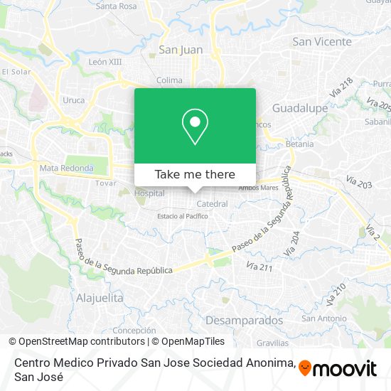 Centro Medico Privado San Jose Sociedad Anonima map