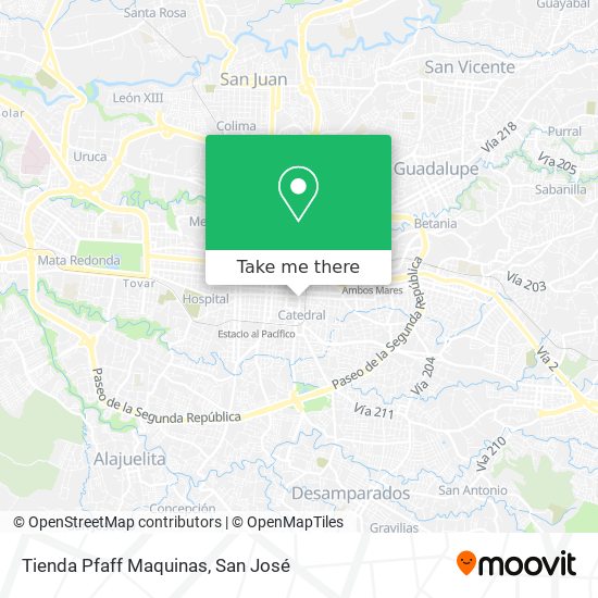 Tienda Pfaff Maquinas map