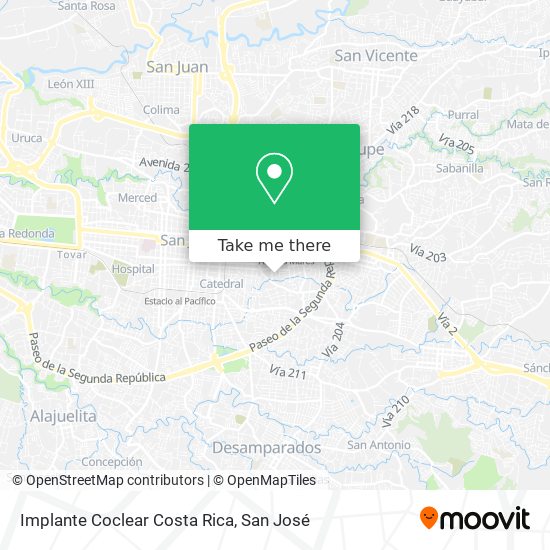 Implante Coclear Costa Rica map