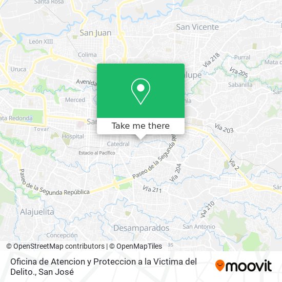 Oficina de Atencion y Proteccion a la Victima del Delito. map