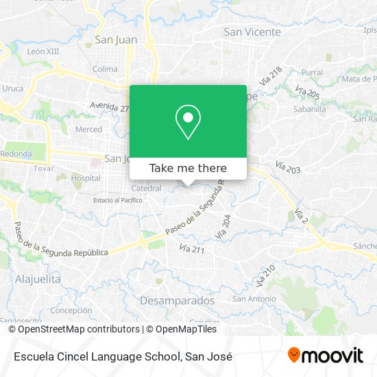 Escuela Cincel Language School map