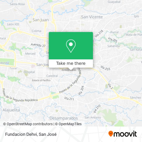 Fundacion Dehvi map