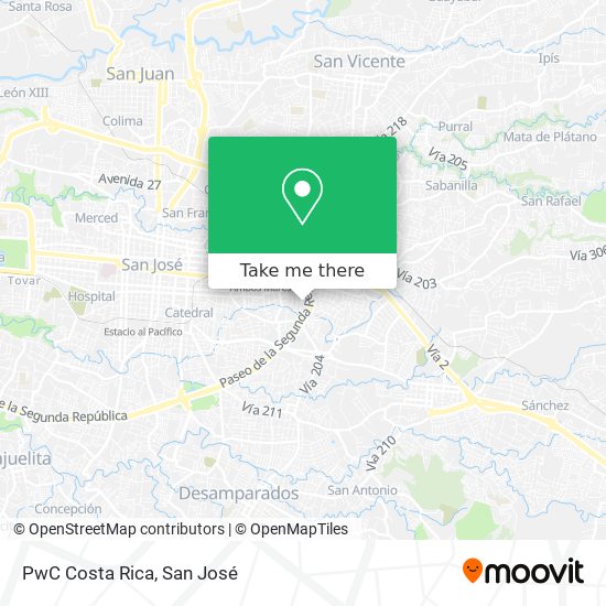 Mapa de PwC Costa Rica