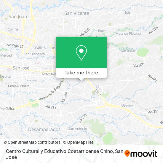 Centro Cultural y Educativo Costarricense Chino map