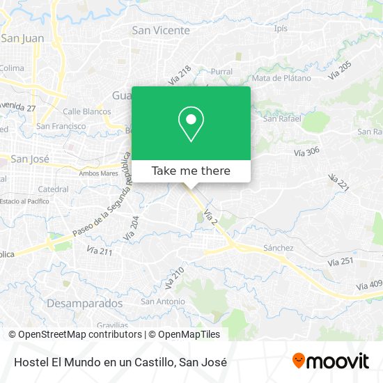 Hostel El Mundo en un Castillo map