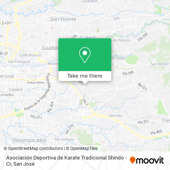Asociación Deportiva de Karate Tradicional Shindo - Cr map