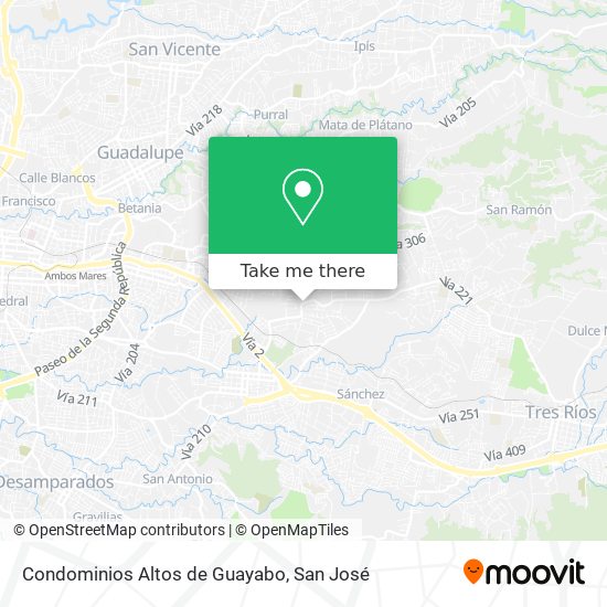 Condominios Altos de Guayabo map