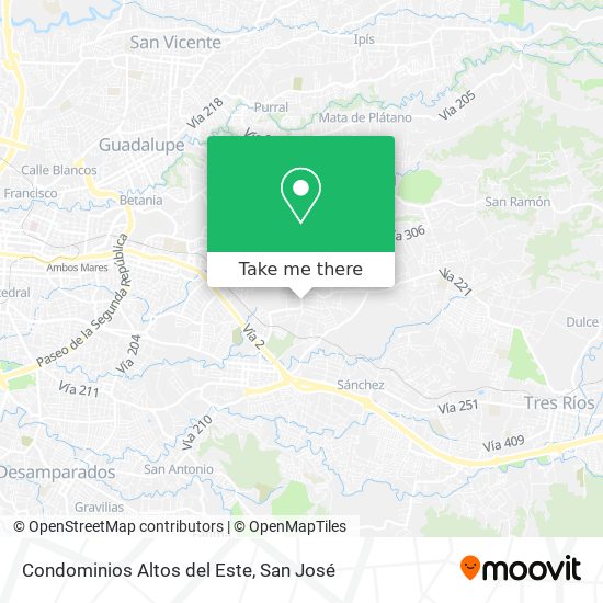 Mapa de Condominios Altos del Este