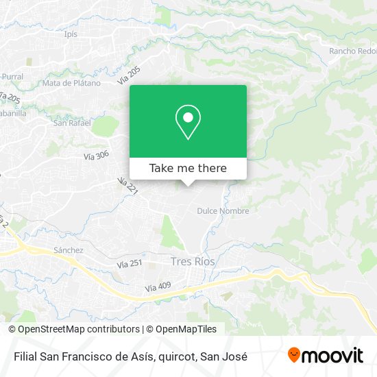 Filial San Francisco de Asís, quircot map