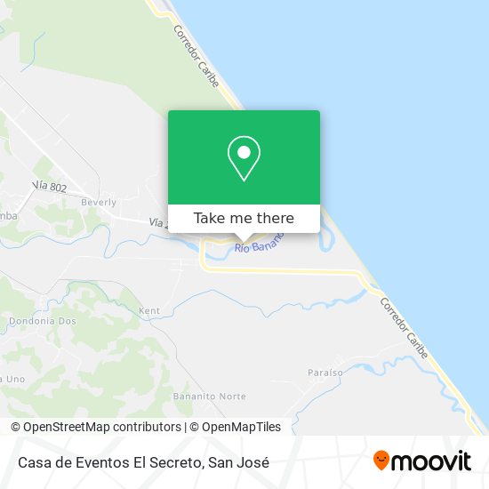 Casa de Eventos El Secreto map