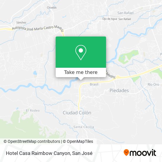 Hotel Casa Raimbow Canyon map