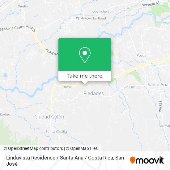 Lindavista Residence / Santa Ana / Costa Rica map