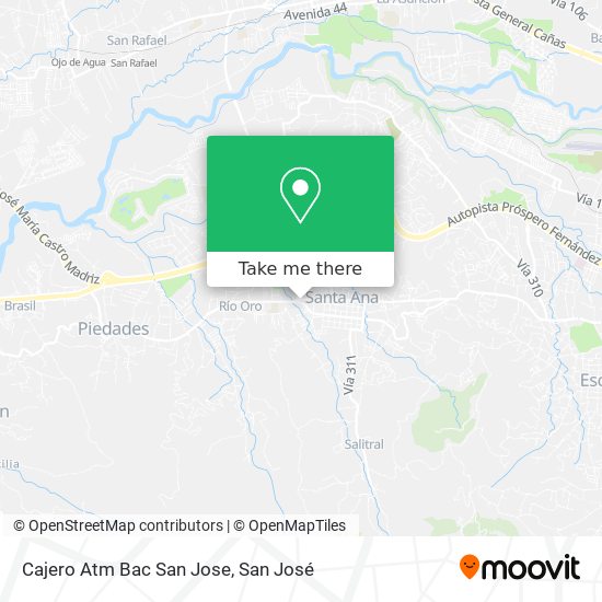 Cajero Atm Bac San Jose map