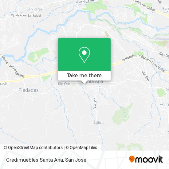 Credimuebles Santa Ana map