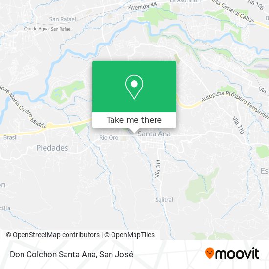 Don Colchon Santa Ana map