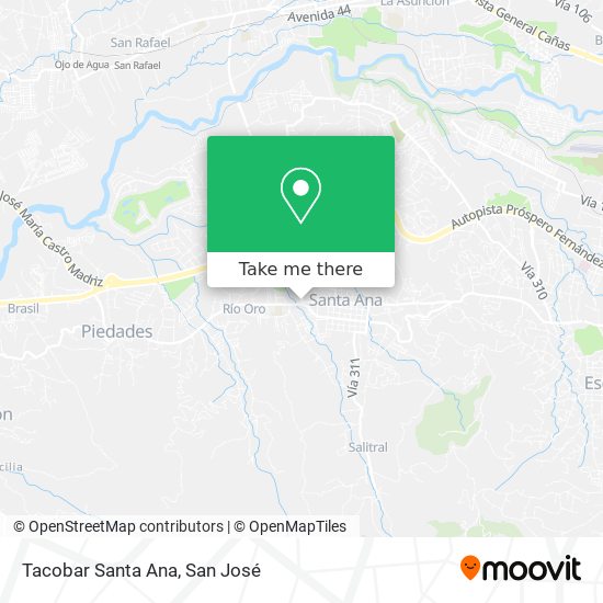 Tacobar Santa Ana map