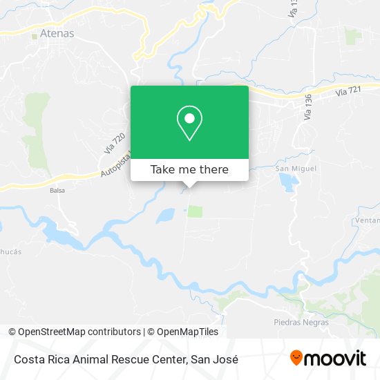 Costa Rica Animal Rescue Center map