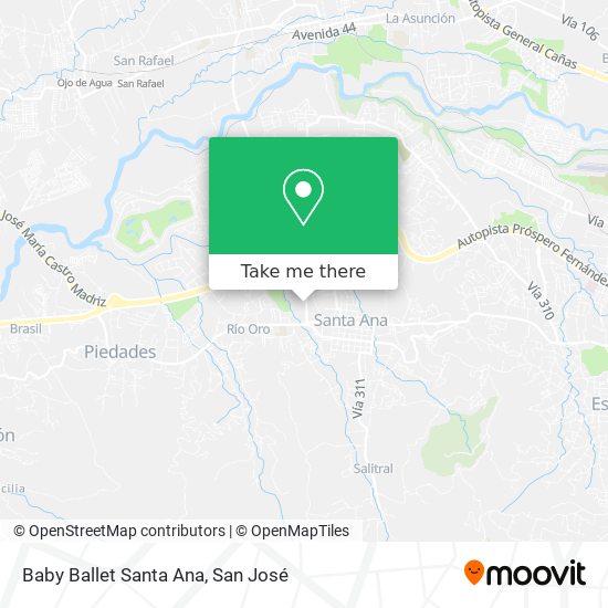 Baby Ballet Santa Ana map