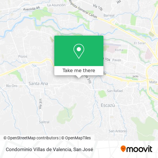 Mapa de Condominio Villas de Valencia