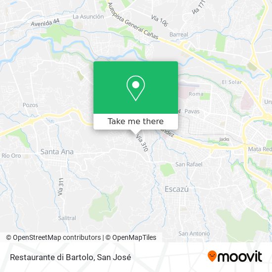 Restaurante di Bartolo map