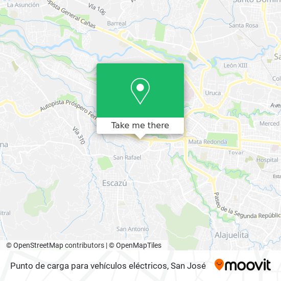 Punto de carga para vehículos eléctricos map