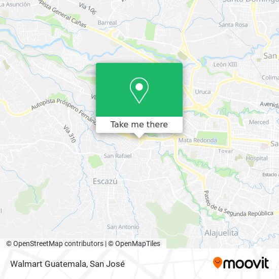 Walmart Guatemala map