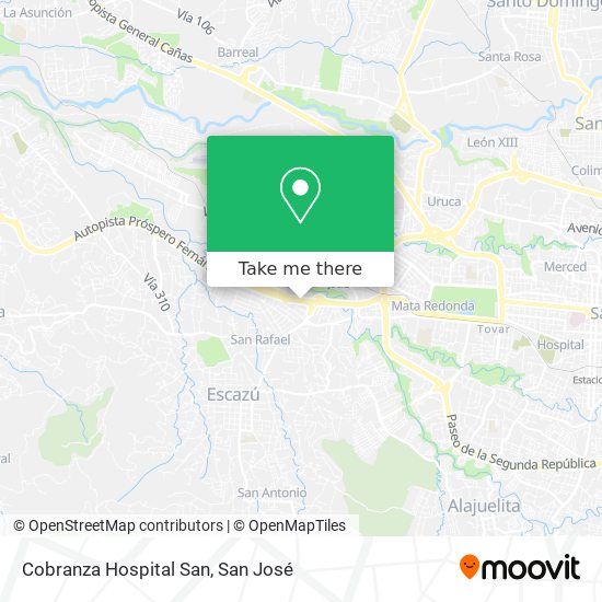 Cobranza Hospital San map