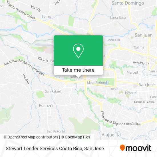 Stewart Lender Services Costa Rica map
