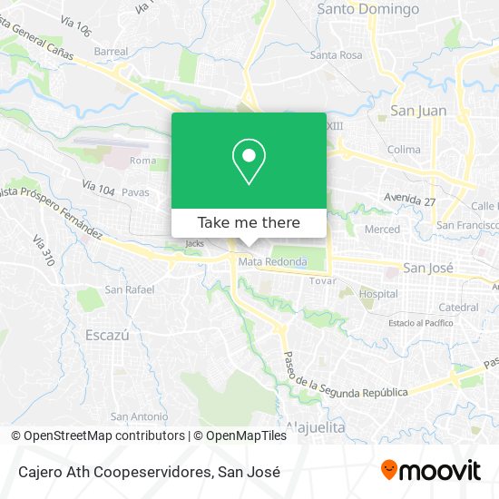 Mapa de Cajero Ath Coopeservidores