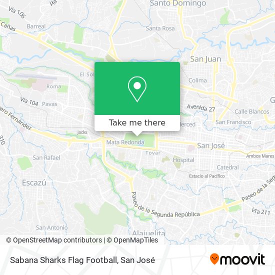 Sabana Sharks Flag Football map