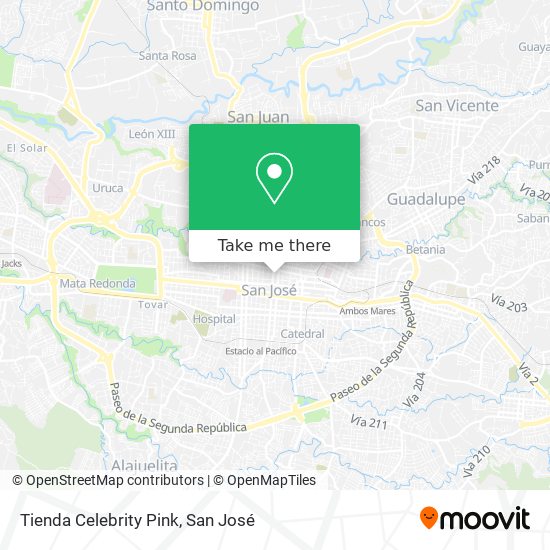 Tienda Celebrity Pink map