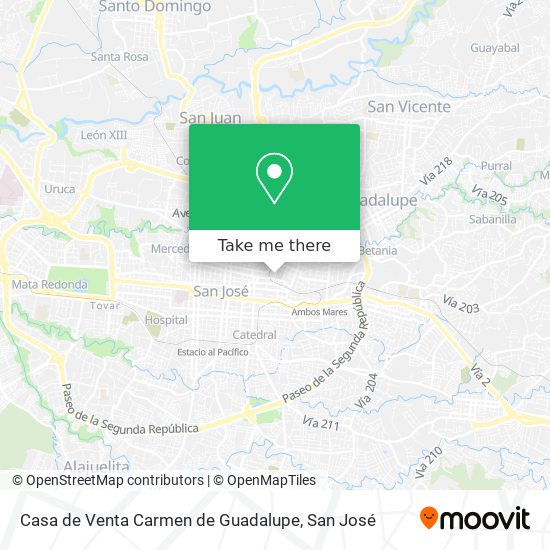 Mapa de Casa de Venta Carmen de Guadalupe