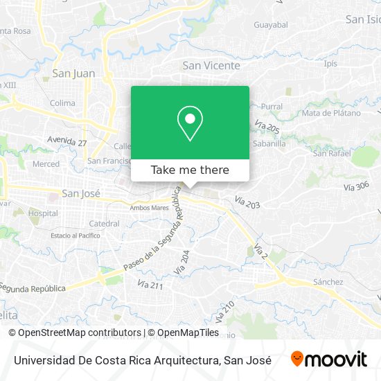 Universidad De Costa Rica Arquitectura map