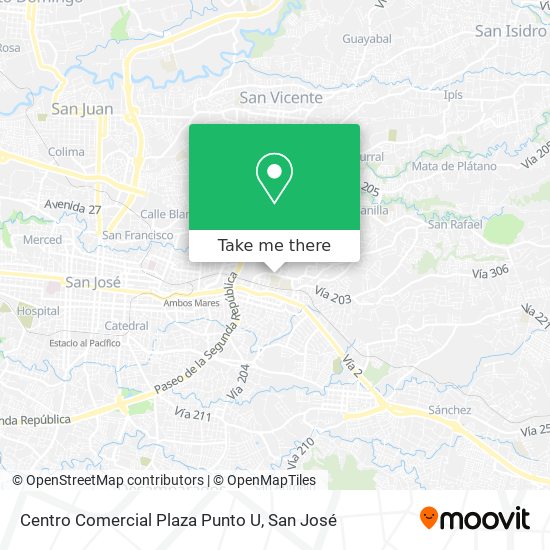 Mapa de Centro Comercial Plaza Punto U