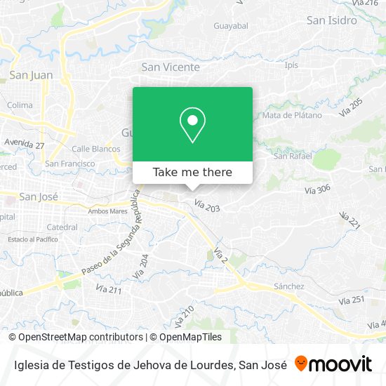 Iglesia de Testigos de Jehova de Lourdes map