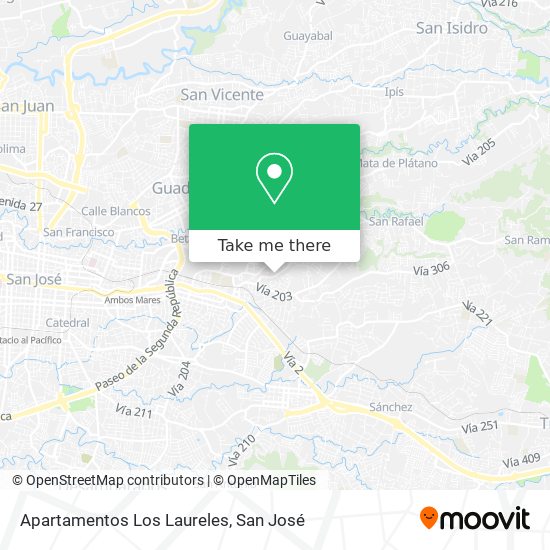 Mapa de Apartamentos Los Laureles