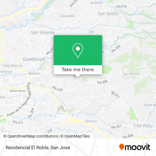 Residencial El Roble map