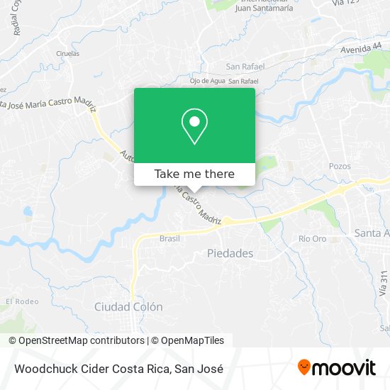 Woodchuck Cider Costa Rica map