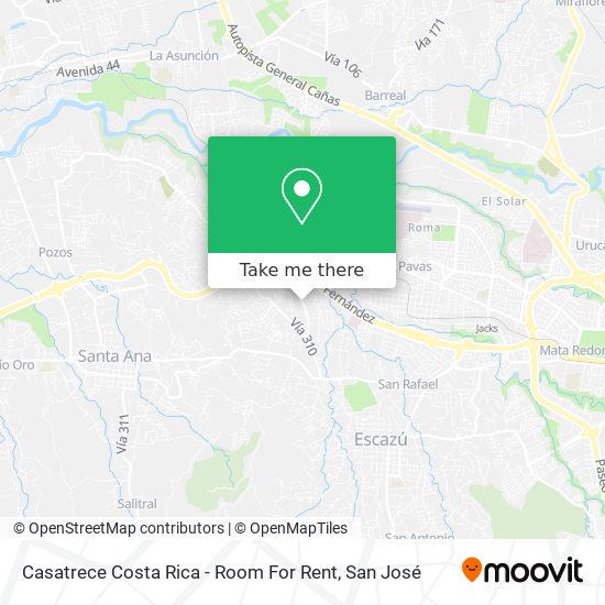 Casatrece Costa Rica - Room For Rent map