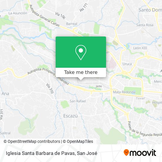 Iglesia Santa Barbara de Pavas map
