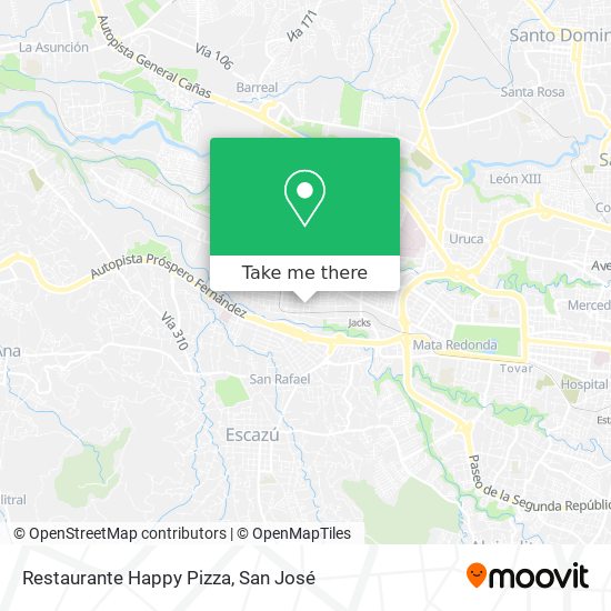 Mapa de Restaurante Happy Pizza