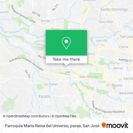 Parroquia María Reina del Universo, pavas map