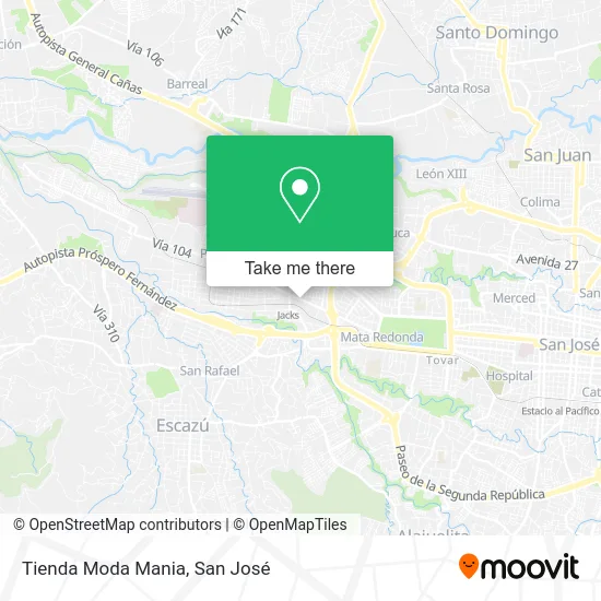 Tienda Moda Mania map