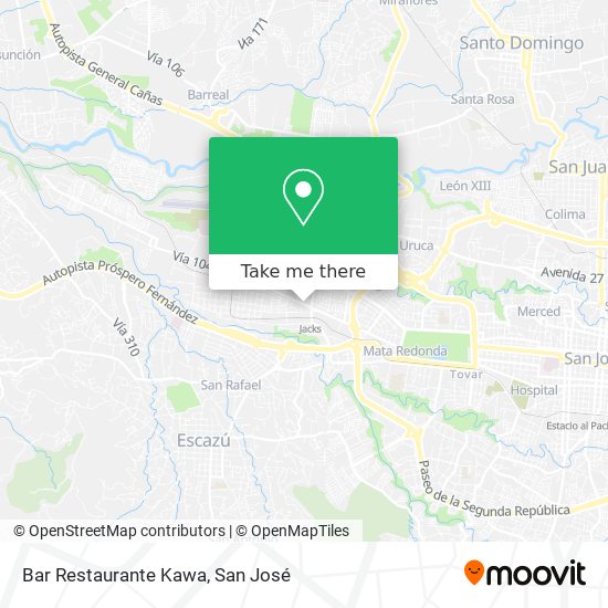 Mapa de Bar Restaurante Kawa
