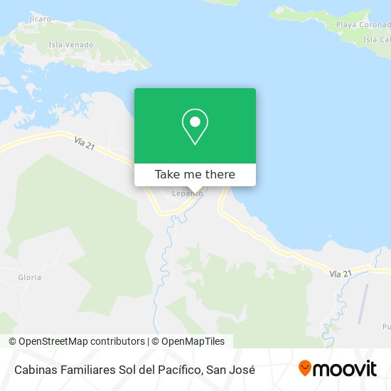 Cabinas Familiares Sol del Pacífico map