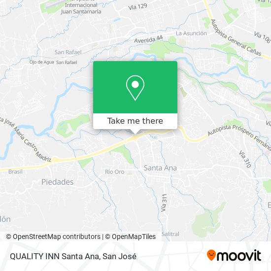 QUALITY INN Santa Ana map