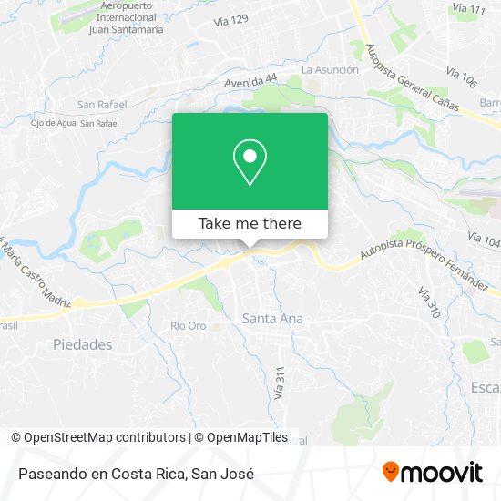 Mapa de Paseando en Costa Rica